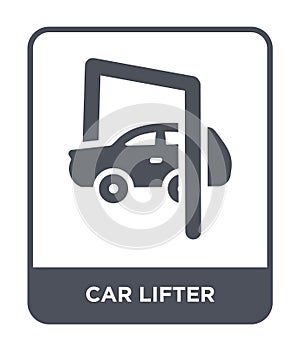 car lifter icon in trendy design style. car lifter icon isolated on white background. car lifter vector icon simple and modern