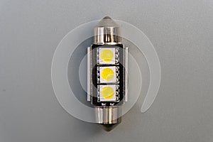 Car light bulb emitting diode, accessories and components for electronics vehicles. Modern technologies and low energy consumption