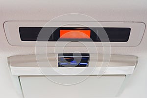 Car light panel on the top with buttons