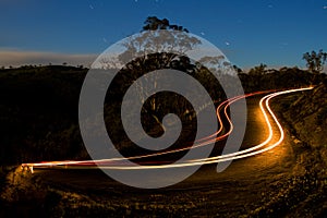 Car light trails