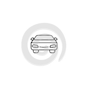 car line icon. car linear outline icon