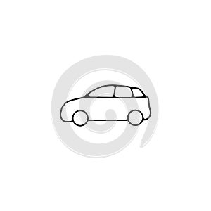 car line icon. car linear outline icon