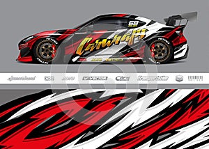 Car livery designs. Abstract sripe racing background