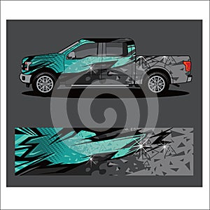 Car livery vector. abstract explosion with grunge