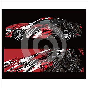 Car livery vector. abstract explosion with grunge