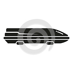 Car load box icon simple vector. Roof trunk