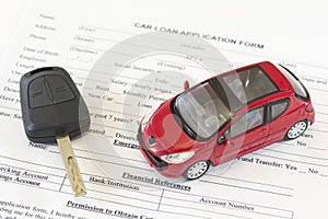 Car loan application form photo