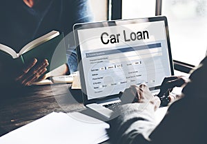 Car Loan Application Form Concept