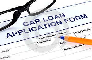 Car loan application form