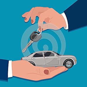 Car loan, car purchase concept, vector illustration