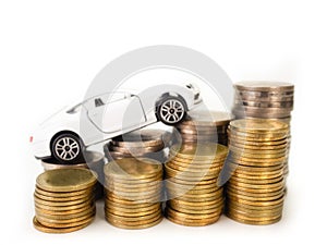Car loan , money , for loans costs finance concept