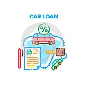 Car Loan Service Vector Concept Color Illustration