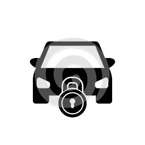 Car lock icon isolated on white background