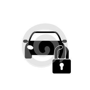 Car lock icon isolated on white background