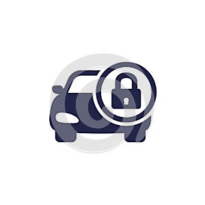 car lock icon on white