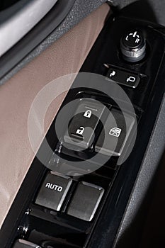 Car lock and power window panel