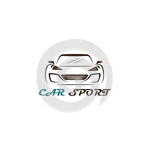 Car logo illustration of a color vector design template