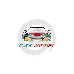 Car logo illustration of a color vector design template