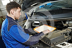 Car maintenance - air filter replacing