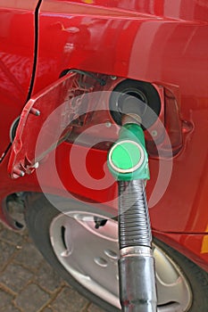 Car makes a supply of green unleaded fuel