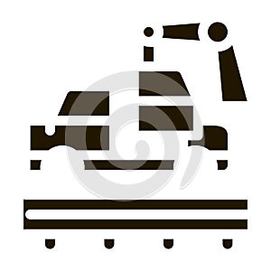 car manufacturing icon Vector Glyph Illustration