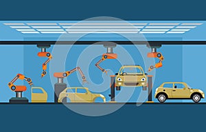 Car manufacturing process with smart robotic automotive assembly