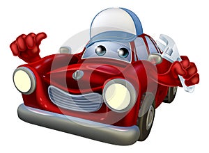 Car mechanic cartoon character