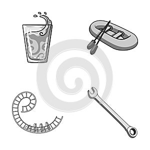 Car mechanician, leisure, business and other monochrome icon in cartoon style. key, tool, repair, icons in set