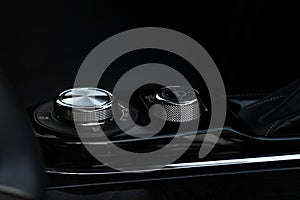 Car media buttons dashboard.