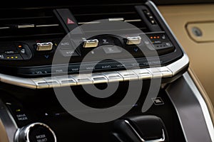 Car media buttons dashboard.