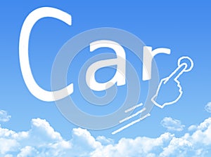 Car message cloud shape