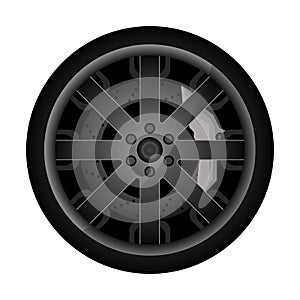 Car metal rim icon