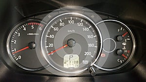 Car mileage photo