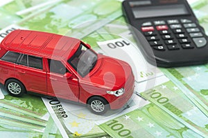 car and money. insurance concept
