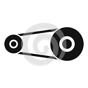 Car motor belt icon simple vector. Engine spare