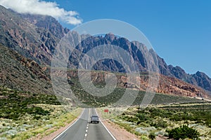 Car on the mountain road