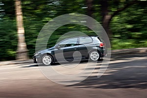 Car moving on the road