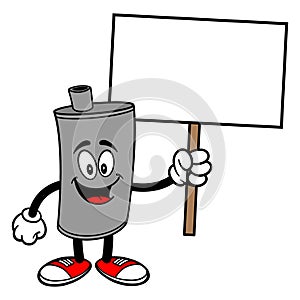 Car Muffler Mascot with Sign