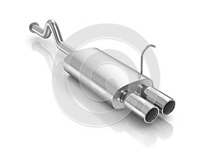 Car muffler sport stile 3d illustration