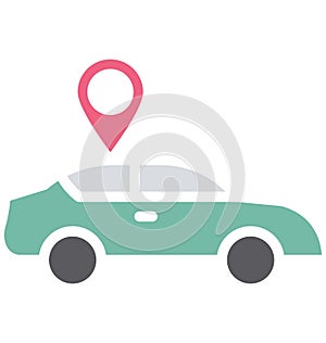 Car navigation Isolated Vector Icon which can easily modify or edit