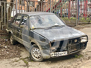 Car neglected in the city