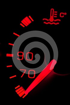 Car neon dashboard gauges