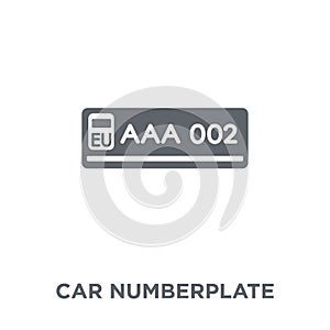 car numberplate icon from Car parts collection.