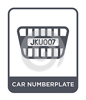 car numberplate icon in trendy design style. car numberplate icon isolated on white background. car numberplate vector icon simple