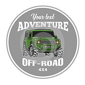 Car off-road 4x4 suv trophy truck logo poster