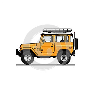 Car Offroad Vector Design Illustration for adventeru travel