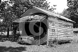 Car in Old Shed