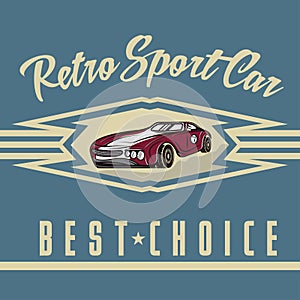 car old vintage poster