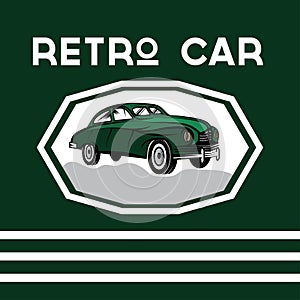 car old vintage poster