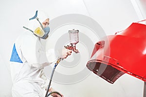 Car painting in chamber